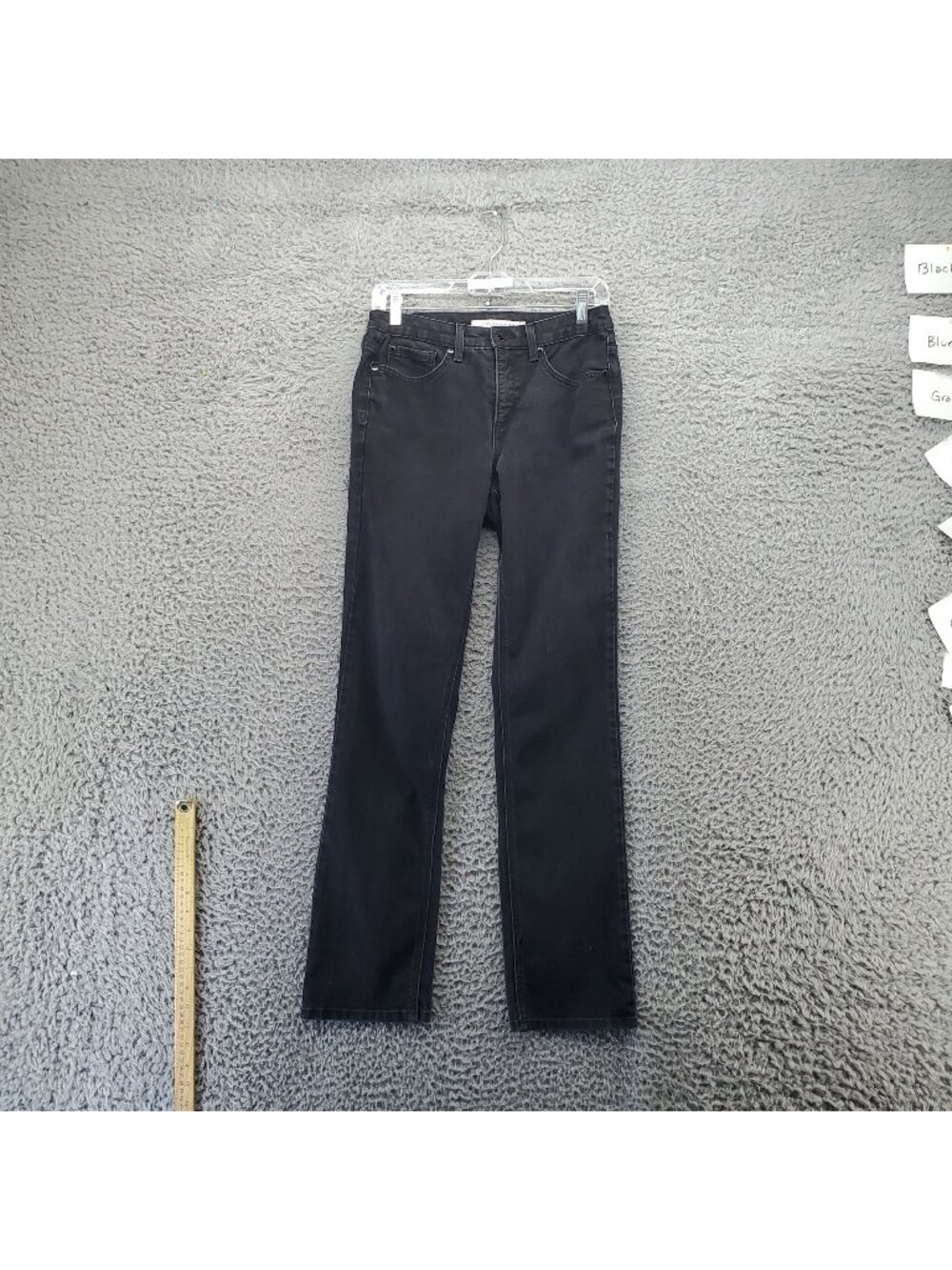 Jones New York Jeans Womens Size 6 Black Park Avenue Curvy Straight Leg *Read*